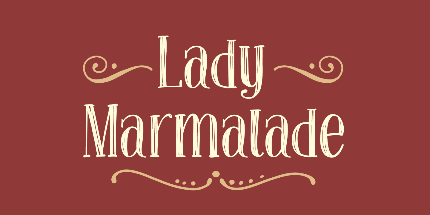 Шрифт Lady Marmalade